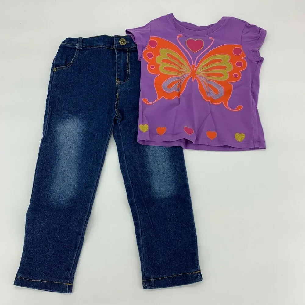 Childrens Place Girl T-Shirt Pants Sz 4T
